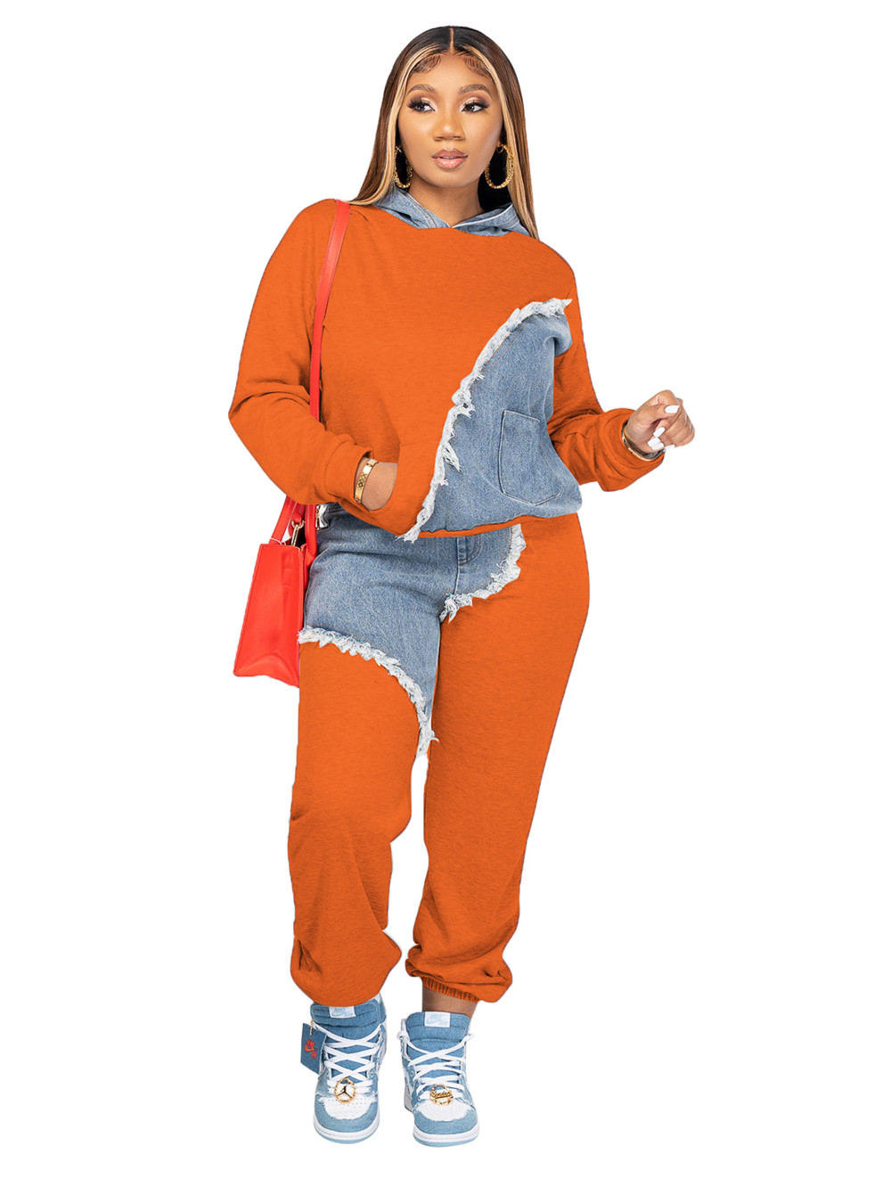 Fall Winter Jogger Suits Women Tracksuits Pullover Hooded Hoodie Sweatpants Two Piece Sets Matching Sweatsuits Casual Outfits Outdoor Sportswear 8782