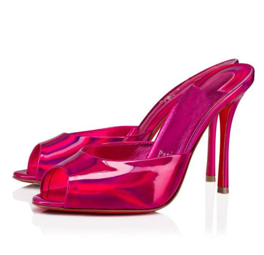 Red soles sboes Women Slipper sandal high heels Me Dolly 100MM leather pumps queen SLIPPER SLIDE shoes sandalies with box, 24
Red soles sboes Women Slipper sandal high heels Me Dolly 100MM leather pumps queen SLIPPER SLIDE shoes sandalies with box, 24