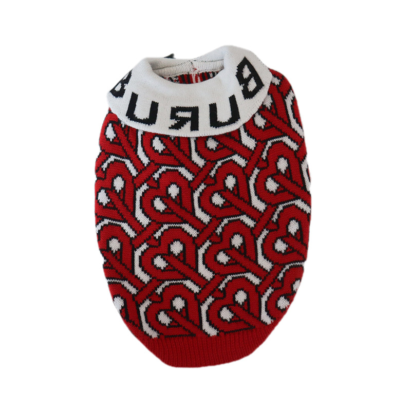 Winter Apparel Small Dog Pullover Sweater Cold Weather Cable Knitwear Classic Turtleneck Thick Warm Clothes for Chihuahua Bulldog Dachshund Pug Yorkie