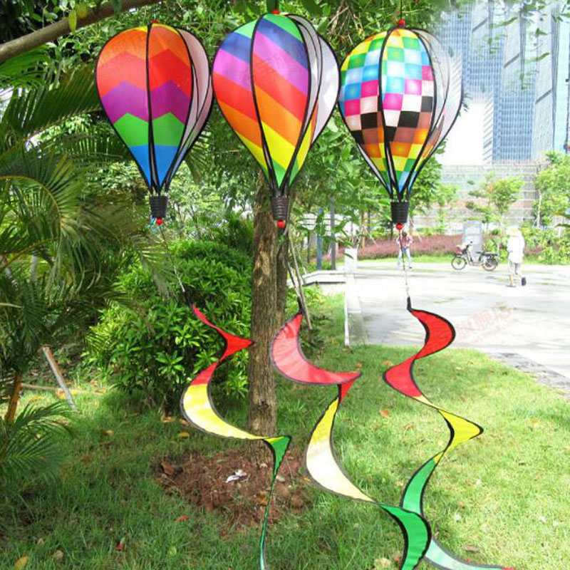 Hot Air Balloon Windsock Decorative Outside Yard Garden Party Event DIY Color Wind Spinners Decoration