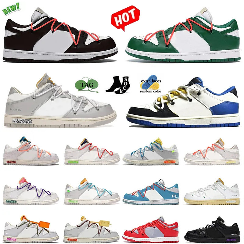 Casual Shoes Trainers Chunky Sneakers Red Pine Orange Green Low Grey White Designers Dunksb Sbdunk Summer Mens Women Lot No.01-50 Collection Sb Dunks Ow The 50 Ts