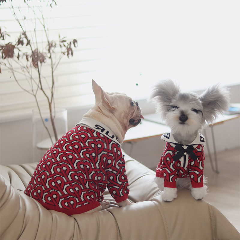Winter Apparel Small Dog Pullover Sweater Cold Weather Cable Knitwear Classic Turtleneck Thick Warm Clothes for Chihuahua Bulldog Dachshund Pug Yorkie