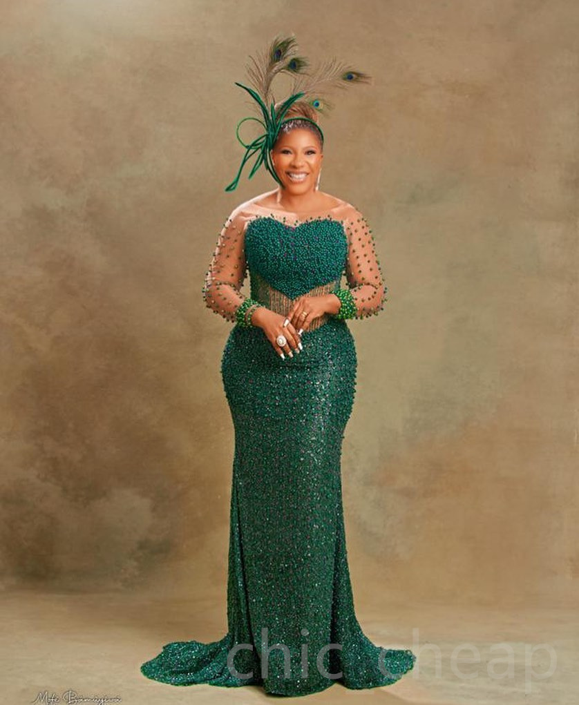 2023 Arabic Aso Ebi Luxurious Mermaid Prom Dresses Pearls Crystals Evening Formal Party Second Reception Birthday Engagement Gowns Dress ZJ505