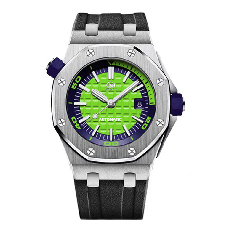 Fashion watch men's automatic movement made of stainless steel rubber strap comfortable sports watch, Colour 12
Fashion watch men's automatic movement made of stainless steel rubber strap comfortable sports watch, Colour 12