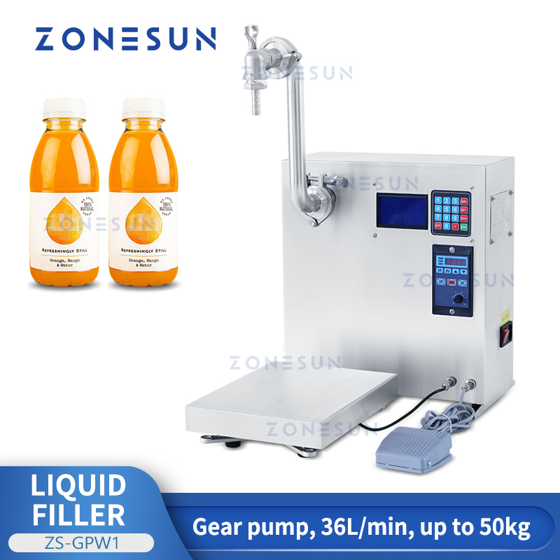 ZONESUN Liquid Filler Weigher Cooking Oil Beverage Drinks High Flow Gear Pump Footswitch Digital Control Filling Machine ZS-GPW1
ZONESUN Liquid Filler Weigher Cooking Oil Beverage Drinks High Flow Gear Pump Footswitch Digital Control Filling Machine ZS-GPW1