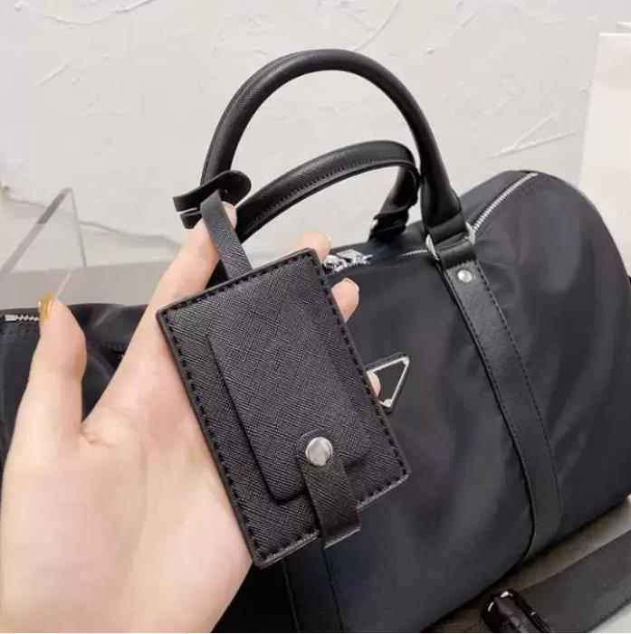 Fashion Duffle Bag High Quality Men Triple Black Nylon Travel Bags Mens Handle Lage Gentleman Business Tote With Shoulder Strap 45Cm