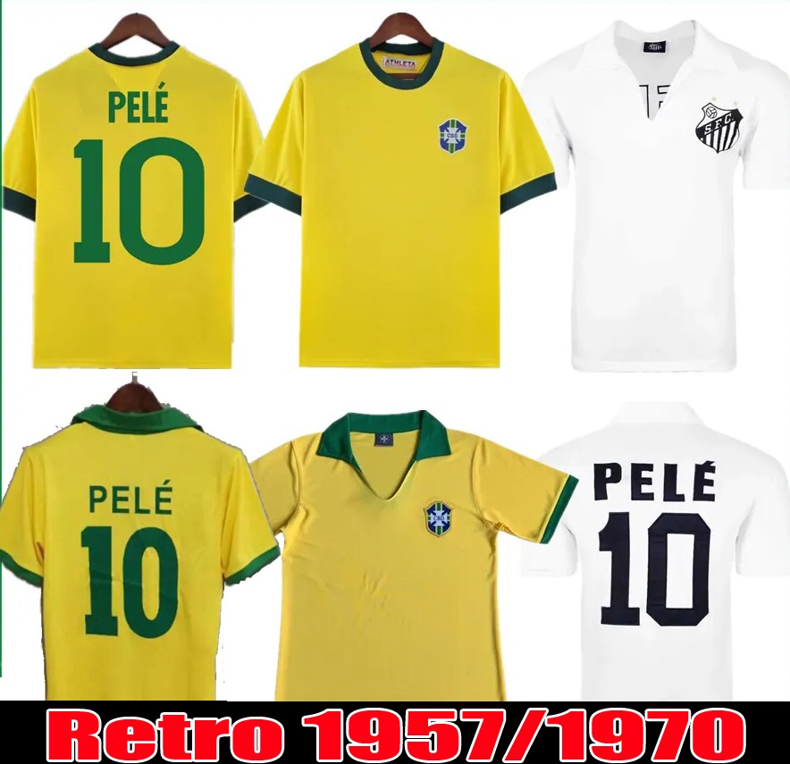 retro Brazils soccer jerseys #10 PELE 1957 1970 SANTOS Brasil RONALDINHO football shirt
retro Brazils soccer jerseys #10 PELE 1957 1970 SANTOS Brasil RONALDINHO football shirt