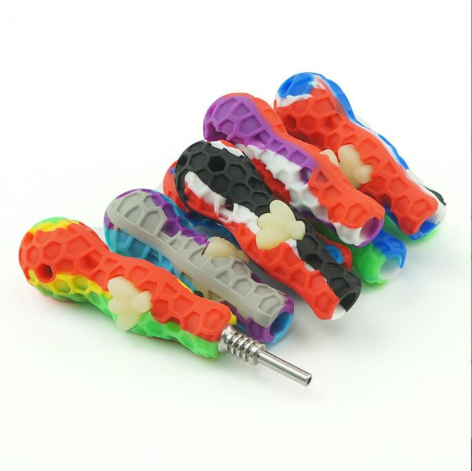 BEE Nectar Collector pipes with Titanium Nail Tip Dab Oil Rigs Glass and Silicone Smoking Tobacco Pipe smoking accessories
BEE Nectar Collector pipes with Titanium Nail Tip Dab Oil Rigs Glass and Silicone Smoking Tobacco Pipe smoking accessories