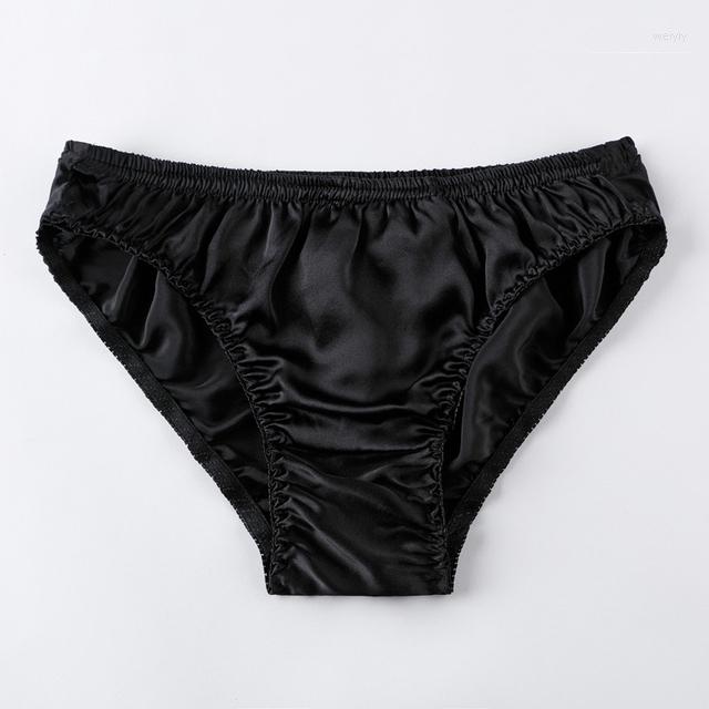 Underpants Silk Panties Man Smooth Underwear Comfortable Satin Soft Briefs Breathable Solid Lingerie Knicker