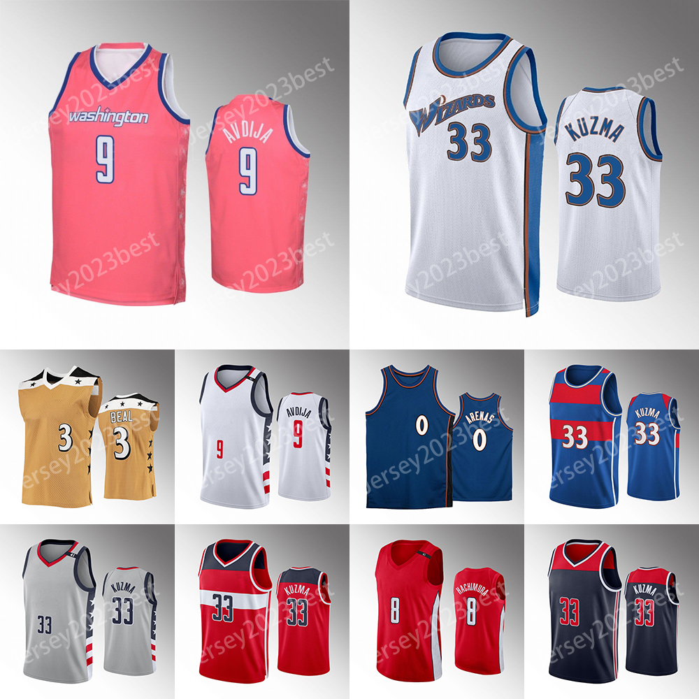 2022 2023 City Basketball Jerseys Custom 3 Bradley Beal Kyle Kuzma Kristaps Porzingis Washingtons Will Barton Wizard Deni Avdija Rui Hachimura Corey Kispert