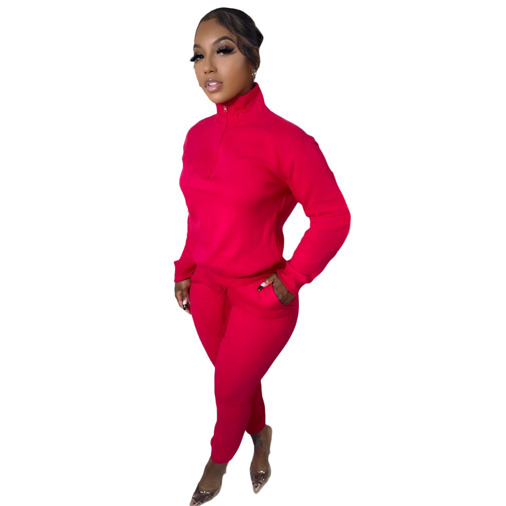 Wholesale Fall Winter Fleece Tracksuits Women Clothes Pullover Hoodie And Pants Two Piece Set Matching Sweatsuits Casual Sports Outfits Outdoor Jogger