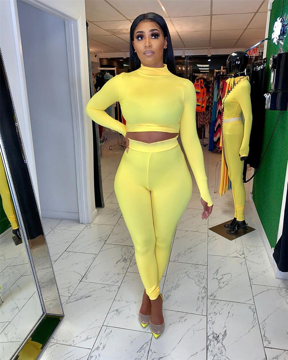 Fall Winter Tracksuits Two Piece Set Women Plus size 2XL Outfits Long Sleeve Pullover Top and Pants Matching Sets Solid Sports Suit Casual Sportswear 