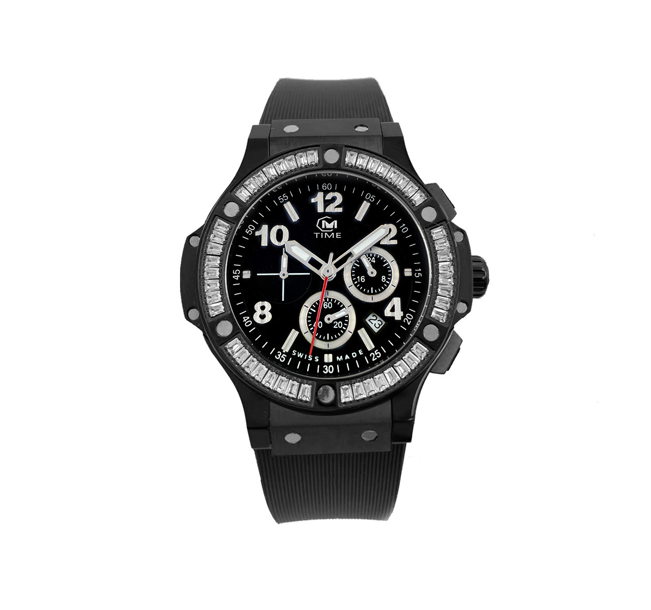 Fashion women's watch quartz movement multi-function chronograph stainless steel case sapphire glass inlaid with imported diamond silica gel color strap, Colour 12
Fashion women's watch quartz movement multi-function chronograph stainless steel case sapphire glass inlaid with imported diamond silica gel color strap, Colour 12