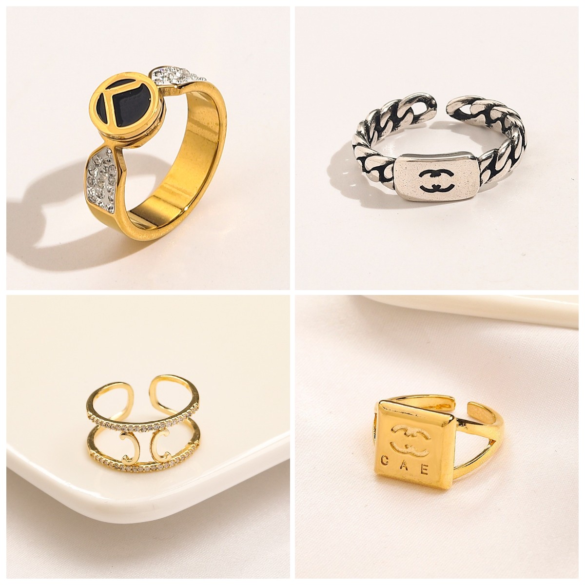 luxury Jewelry Designer Screw Rings Women Letter 18k Gold Plated Stainless Steel Diamond Gemstones Ring Fine Finger Love Ring Wedding Supplies
luxury Jewelry Designer Screw Rings Women Letter 18k Gold Plated Stainless Steel Diamond Gemstones Ring Fine Finger Love Ring Wedding Supplies