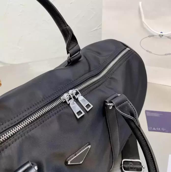 Fashion Duffle Bag High Quality Men Triple Black Nylon Travel Bags Mens Handle Lage Gentleman Business Tote With Shoulder Strap 45Cm
