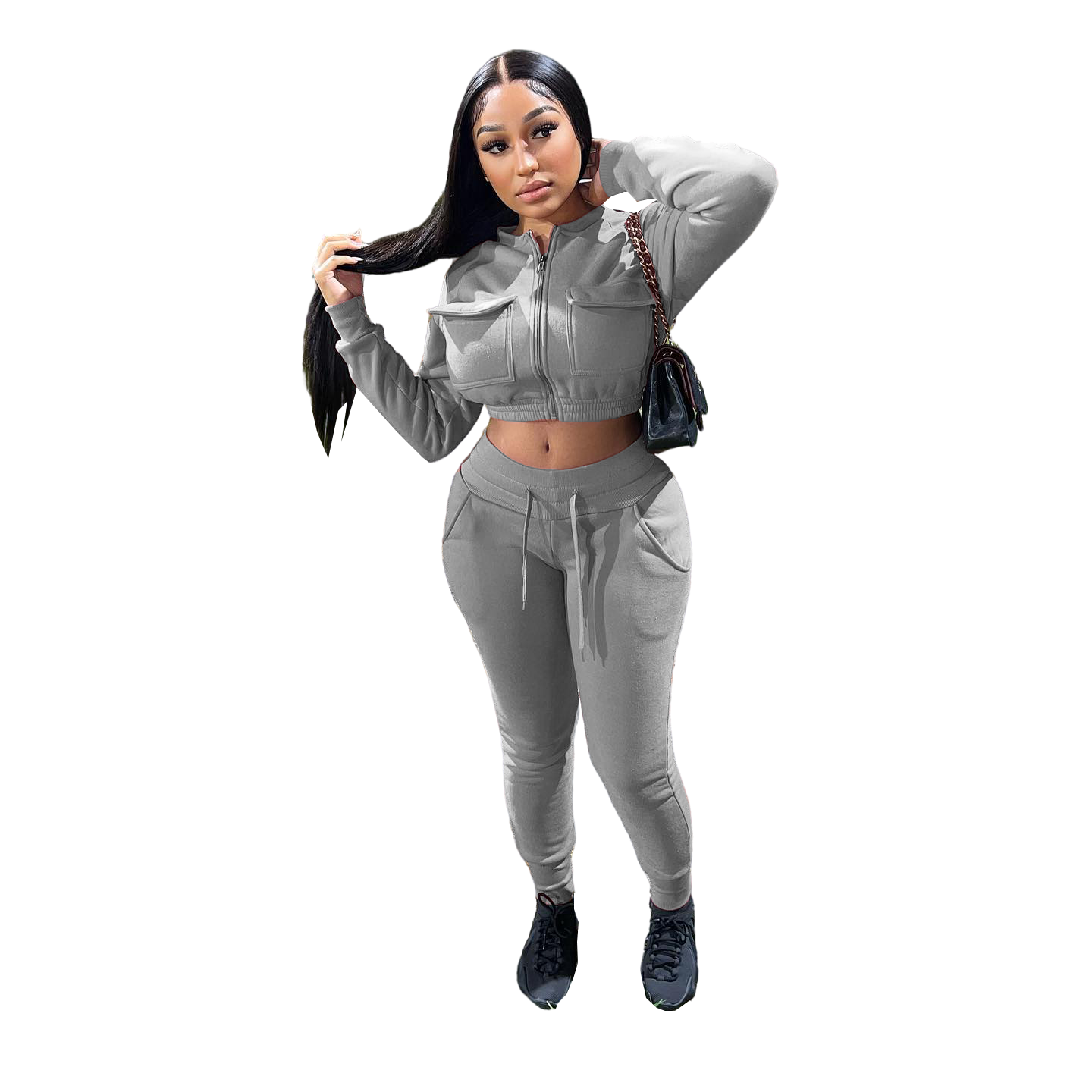 Wholesale Fall Winter Tracksuits Women Outfits Two Piece Sets Thick Sweatsuits Long Sleeve Jacket And Pants Casual Sportswear Fitness Jogging suits 87