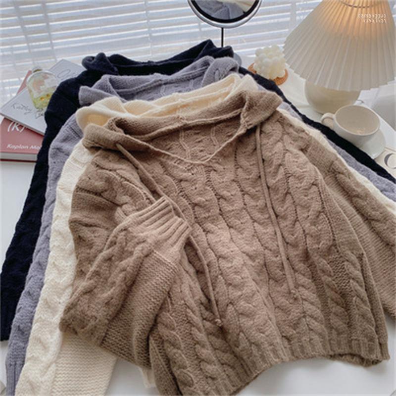Women's Sweaters Women's 2023 Autumn And Winter Korean Retro Twist Sweater Hooded Pullover Long-sleeved Short Knitted Top H1031, Black
Women's Sweaters Women's 2023 Autumn And Winter Korean Retro Twist Sweater Hooded Pullover Long-sleeved Short Knitted Top H1031, Black
