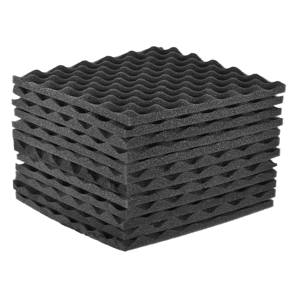12pcs/set Soundproofing Foam Studio Acoustic Foams Panels Wedges 30x30cm Soundproof Absorption Treatment Panel for Offices Recording Studios