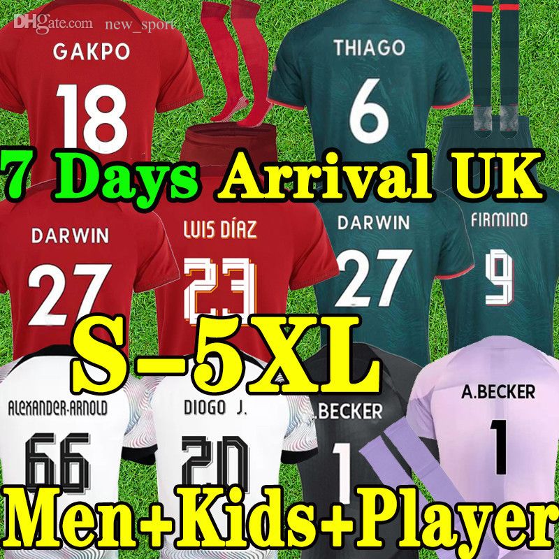 XXXL 4XL 5XL GAKPO 22/23 soccer jerseys DARWIN Luis Diaz 2022 2023 Fans Player RAMSEY ALEXANDER ARNOLD DIOGO J. Fabinho Jones A.BECKER ROBERTSON Men kids kit full sets, 22 23 home patches
XXXL 4XL 5XL GAKPO 22/23 soccer jerseys DARWIN Luis Diaz 2022 2023 Fans Player RAMSEY ALEXANDER ARNOLD DIOGO J. Fabinho Jones A.BECKER ROBERTSON Men kids kit full sets, 22 23 home patches