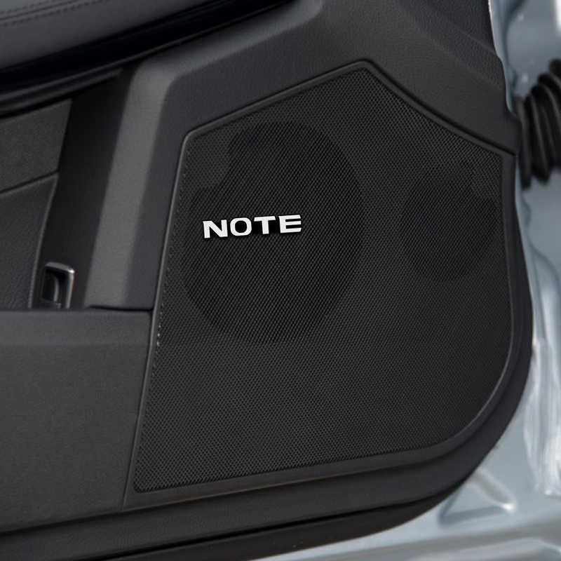 4pcs car audio decorate 3D Aluminum Badge Emblem Sticker For Nissan NOTE E11 E12 Accessories Car Styling