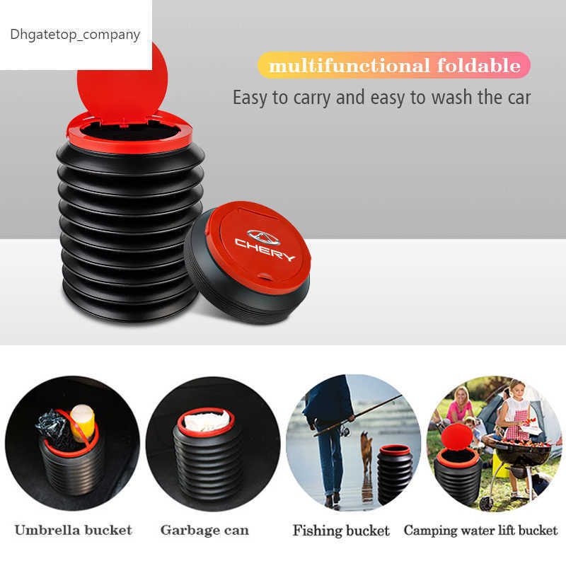 

Foldable Car Umbrella Bucket Trash Can Water Pail Camping Accessories For Chery Tiggo 8 QQ 2 3 7 Pro 4 Arrizo Fulwin Amulet EQ7