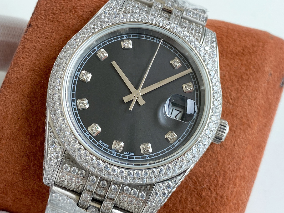 4 Mosaic Zircon CZ Men watch automatic mechanical 41mm watches date sweeping luxury Wristwatch Self-winding Luminous Stainless Solid just 2813 Full Diamonds
4 Mosaic Zircon CZ Men watch automatic mechanical 41mm watches date sweeping luxury Wristwatch Self-winding Luminous Stainless Solid just 2813 Full Diamonds