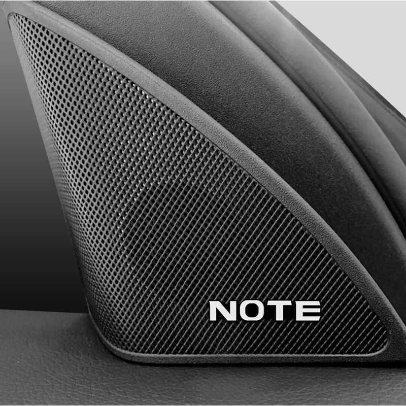 4pcs car audio decorate 3D Aluminum Badge Emblem Sticker For Nissan NOTE E11 E12 Accessories Car Styling