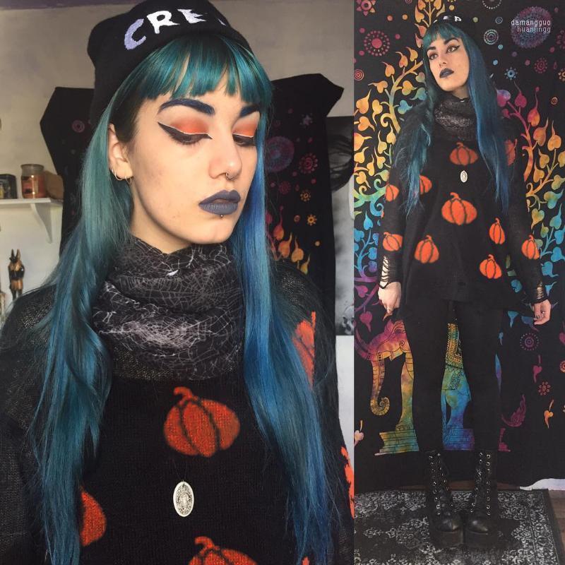 Women's Sweaters Women's Gothic Pumpkin Pattern Sweater Grunge Aesthetic Women Knit Top Halloween Party Loose Long Sleeves Warm Girl, Green
Women's Sweaters Women's Gothic Pumpkin Pattern Sweater Grunge Aesthetic Women Knit Top Halloween Party Loose Long Sleeves Warm Girl, Green