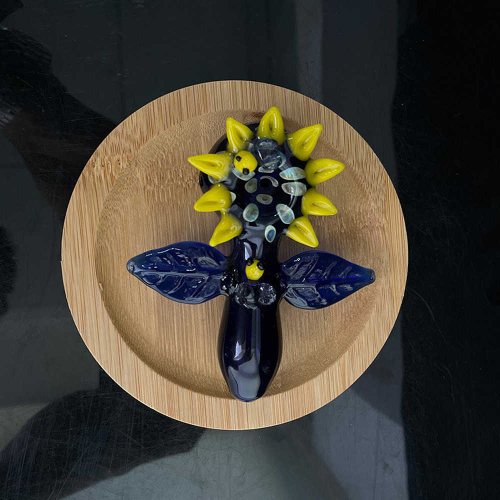 Creative color Glass Pipe flower design smoking pipes spoon pipe Bubbler For Dry Herb
Creative color Glass Pipe flower design smoking pipes spoon pipe Bubbler For Dry Herb