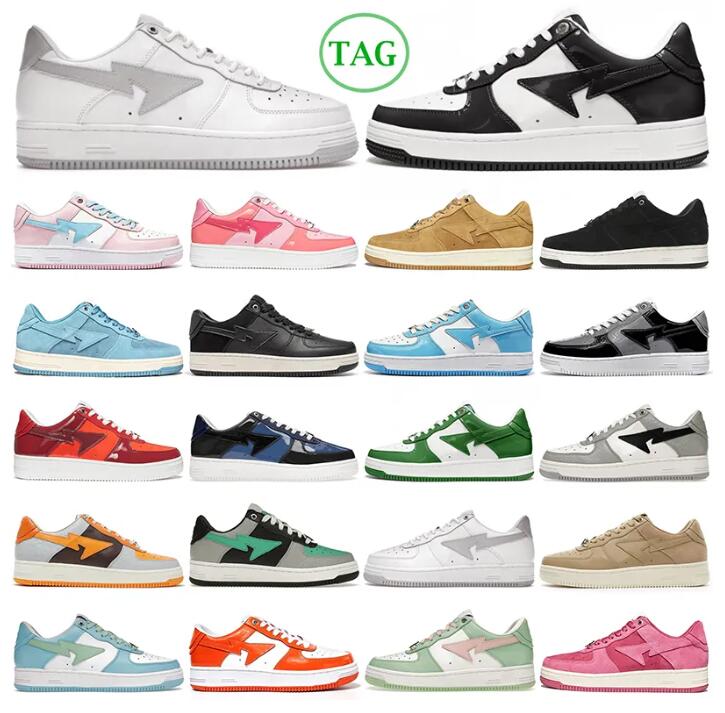 Mens Womens Bapestas Sk8 Sta Casual Shoes Designer Bapesta Black White UNC Tokyo Blue Suede Sail Pastel Green Mens Trainers Outdoor Sneakers, 13
Mens Womens Bapestas Sk8 Sta Casual Shoes Designer Bapesta Black White UNC Tokyo Blue Suede Sail Pastel Green Mens Trainers Outdoor Sneakers, 13