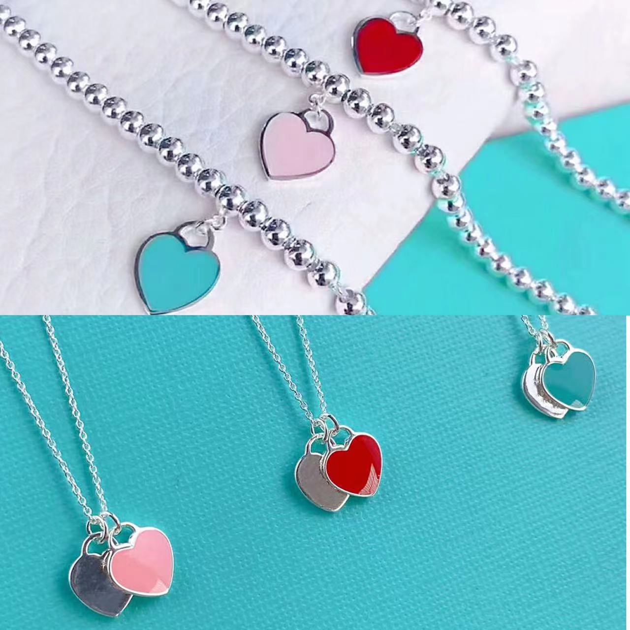 New Bracelet Necklace Set Heart shaped Bead Chain Luxury Women's High end Fashion Jewelry Original Gift 316L Stainless Steel
New Bracelet Necklace Set Heart shaped Bead Chain Luxury Women's High end Fashion Jewelry Original Gift 316L Stainless Steel