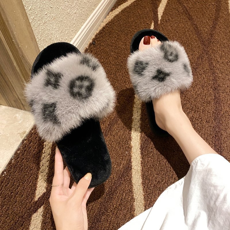 2022 Women Fashion Leopard Fur Slippers Autumn Winter Anti-slip Warm Fluffy Slides Female Open Toe Sandals Indoor Outdoor Shoes, Beige
2022 Women Fashion Leopard Fur Slippers Autumn Winter Anti-slip Warm Fluffy Slides Female Open Toe Sandals Indoor Outdoor Shoes, Beige