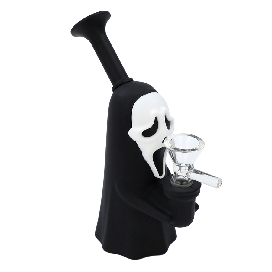 Smoking Accessories Silicone Ghost Face Green Three Eyes Water Pipes Hookahs Bongs Link for Customize
Smoking Accessories Silicone Ghost Face Green Three Eyes Water Pipes Hookahs Bongs Link for Customize