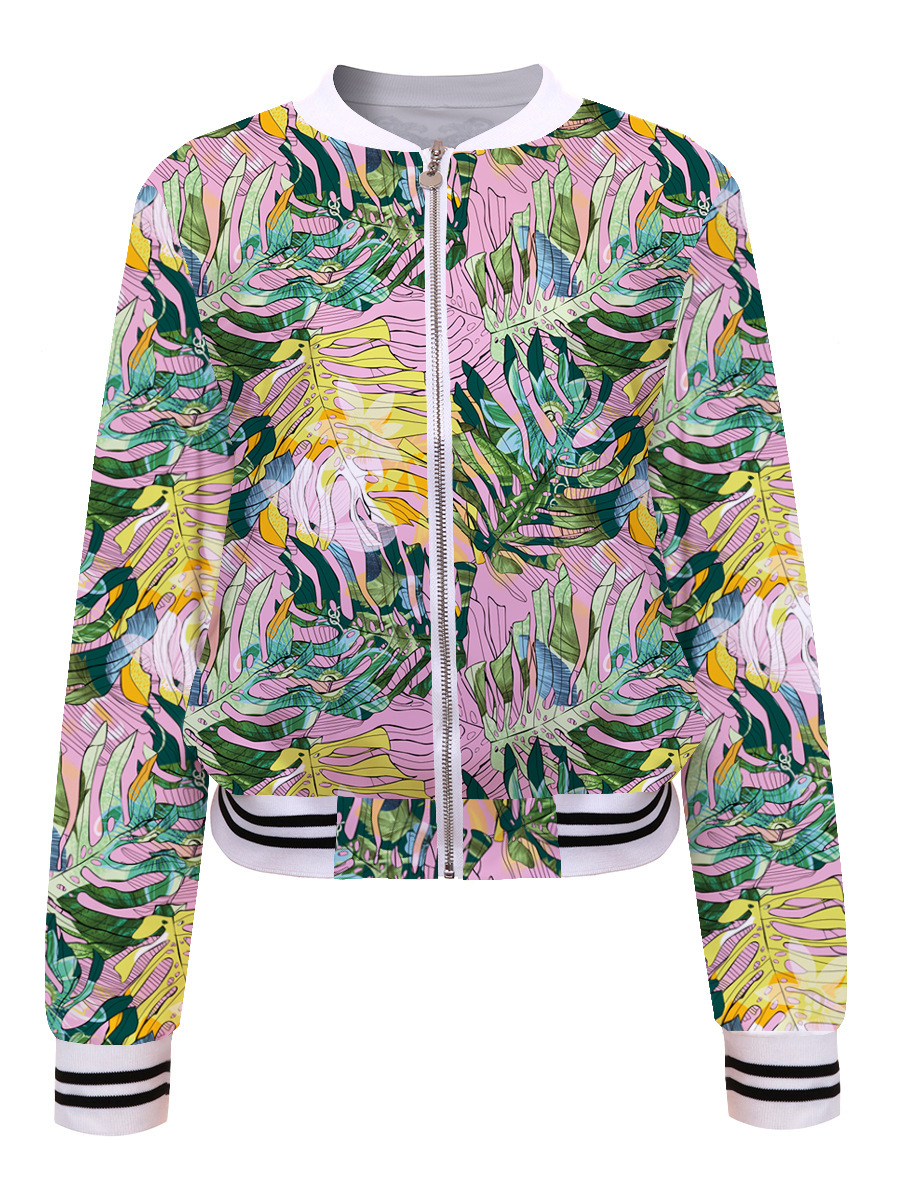 Fashion Women's Jackets Women Print Baseball College Jacket Couple Bomber Hiphop Hoodies Streetwear Coats Overcoat Clothing Motorcycle Pullover C