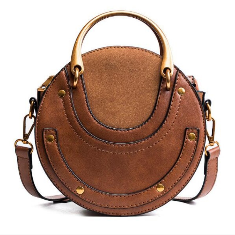Popular 2022 Women's Small Round Bag Fashion Frosted Splice Retro One Shoulder Crossbody Handheld, Brown
Popular 2022 Women's Small Round Bag Fashion Frosted Splice Retro One Shoulder Crossbody Handheld, Brown