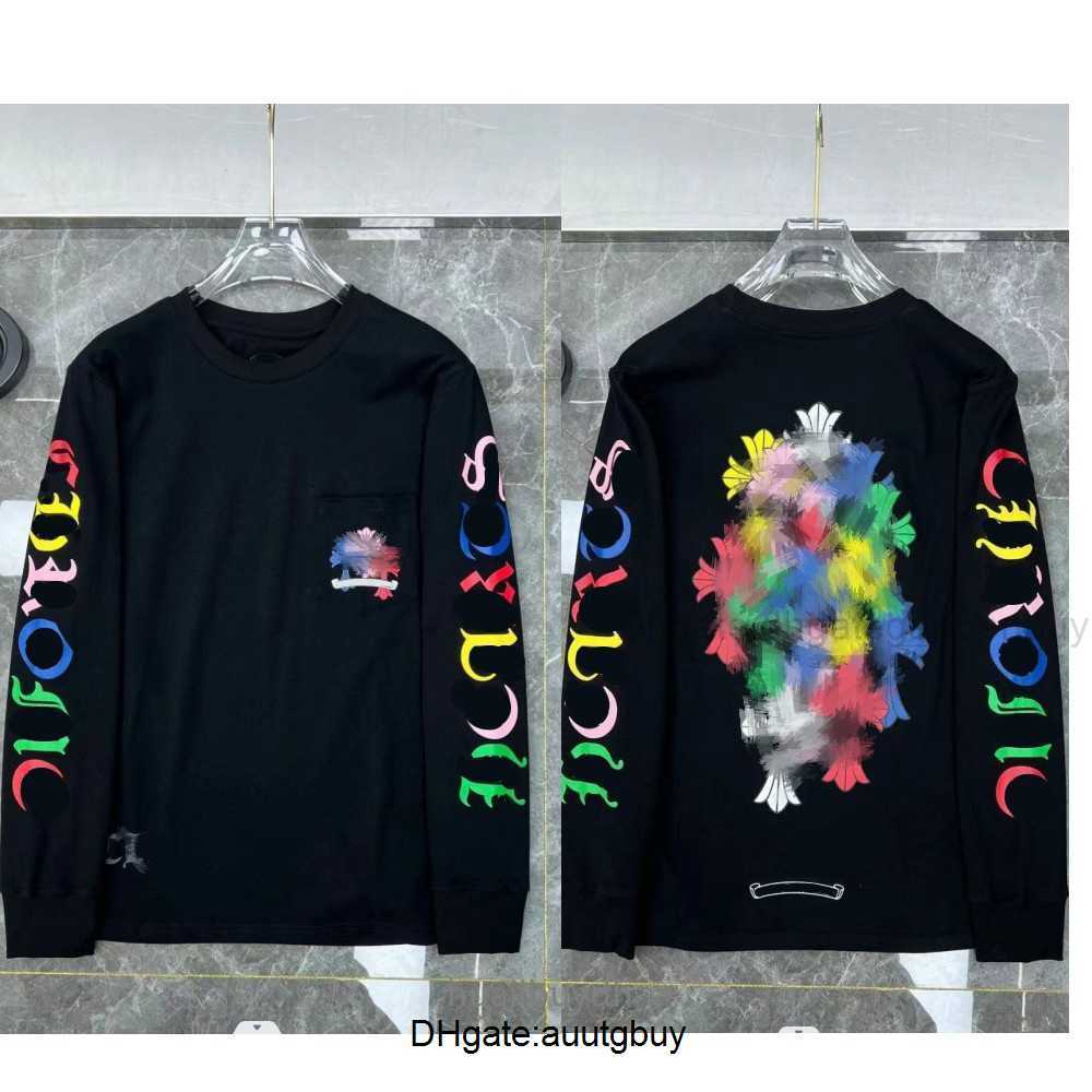Mens Chromes Fashion Ch Long Sleeve T-shirt Sweatshirts Designer Undercoat Classic Sweater Cross Flower Pullover Sanskrit Hearts Pattern V4TT, 23
Mens Chromes Fashion Ch Long Sleeve T-shirt Sweatshirts Designer Undercoat Classic Sweater Cross Flower Pullover Sanskrit Hearts Pattern V4TT, 23