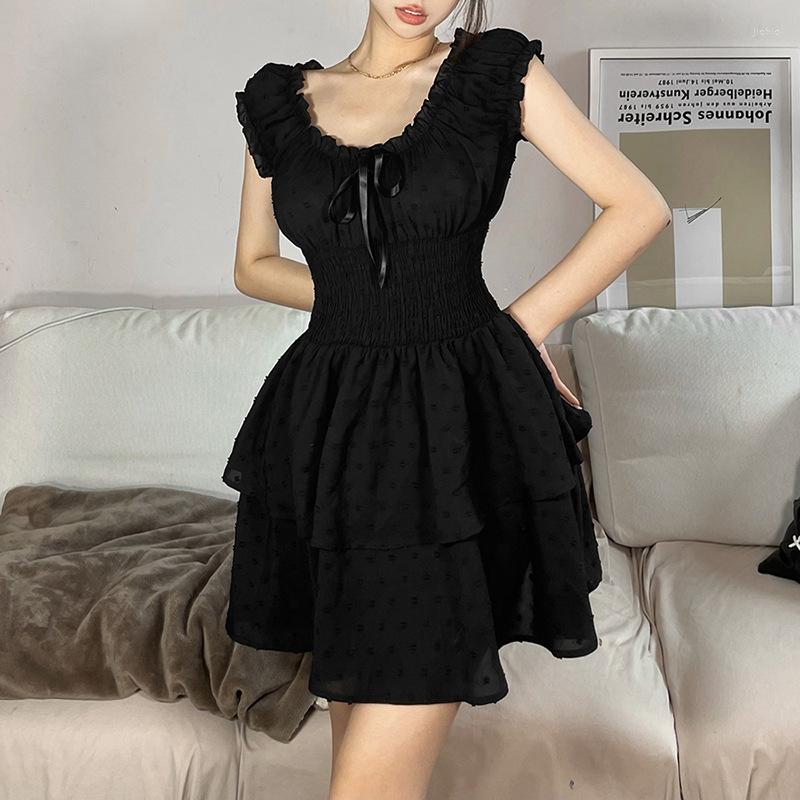 Casual Dresses Women Sexy Sheath Dress Black Backless Pleated Short Sleeve Club Wear Bodycon Solid Mini Vestidos Ladies Summer Clothes