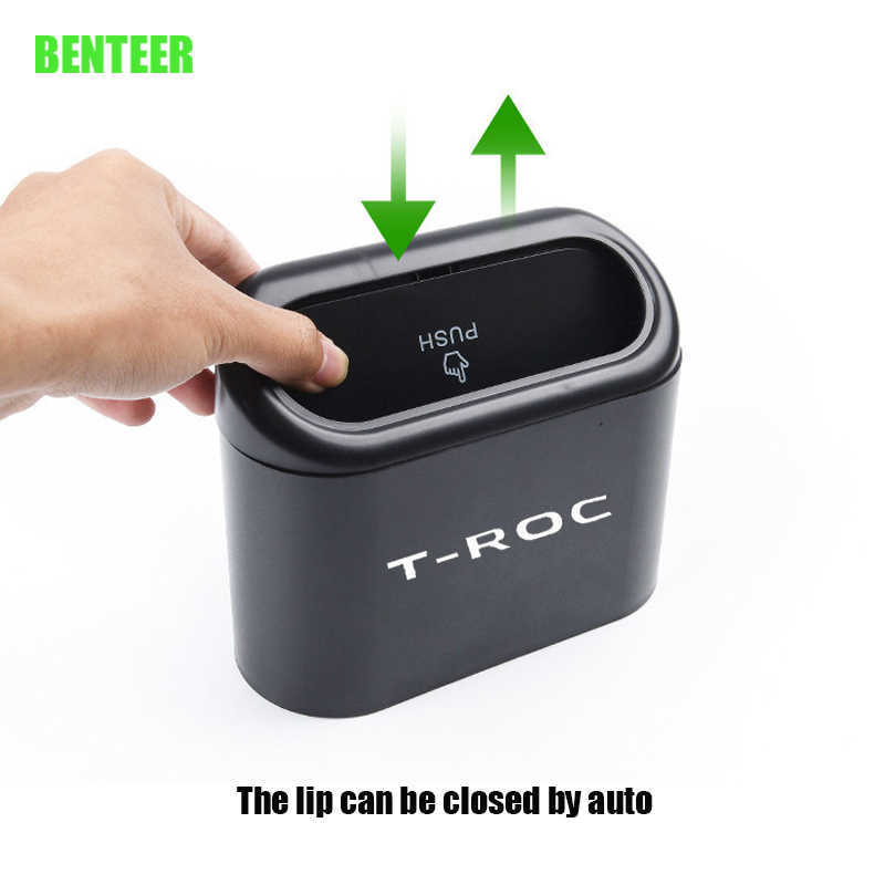 Plastic Car Storage Box Trash Can For TROC T-ROC Auto Accessories