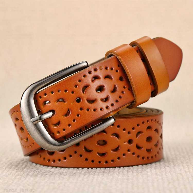 Brown Women's leather belt casual and versatile hollow out belt fashion needle buckle trouserfor man woman, White
Brown Women's leather belt casual and versatile hollow out belt fashion needle buckle trouserfor man woman, White