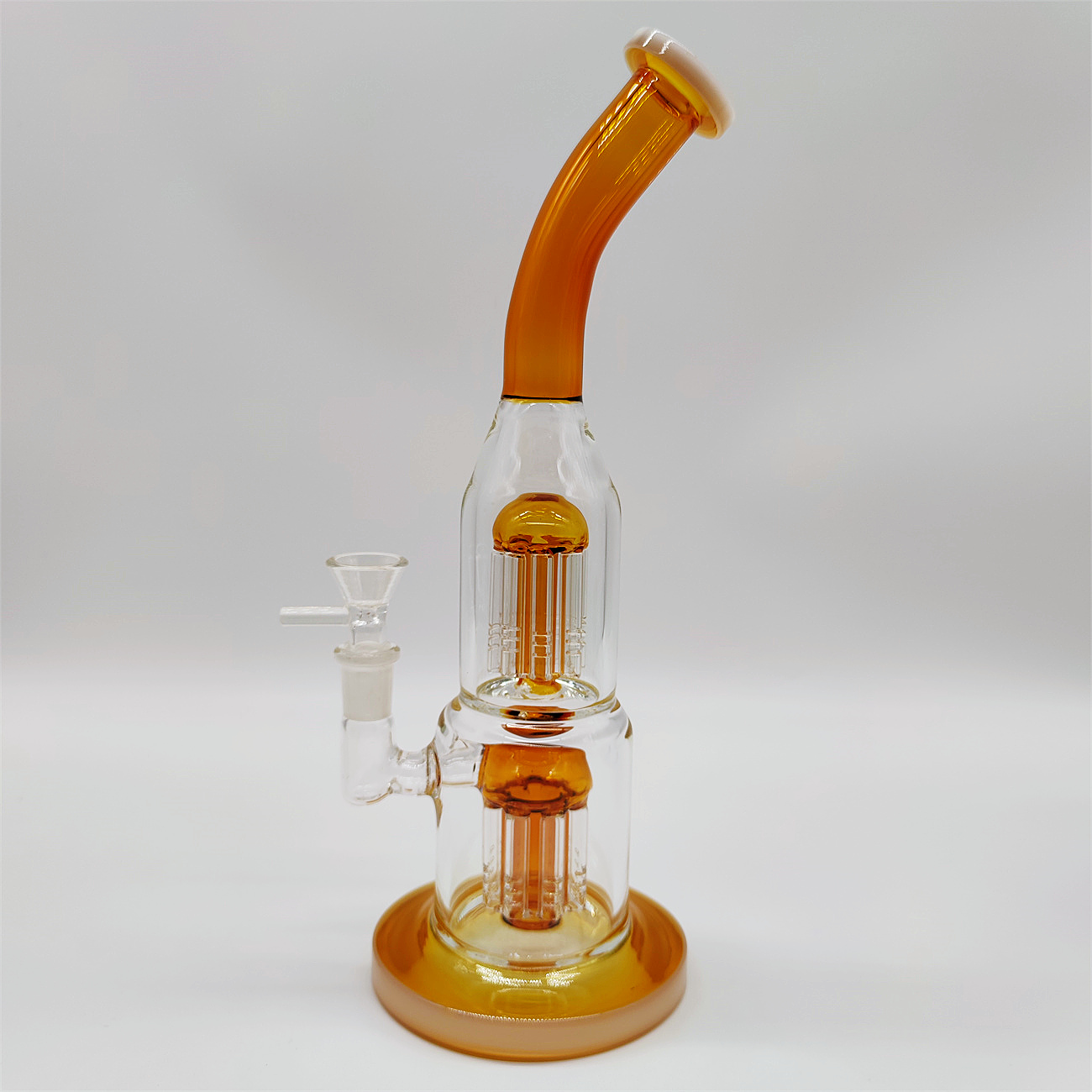 12 Inches 2 Layers Comb Glass Bong Water Pipes Teal Hookah Beaker Smoking Bubbler Ash Catcher 14mm Male Bowl