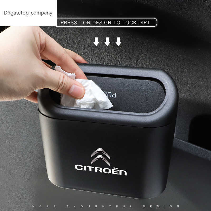 In-vehicle Trash Can Car Garbage Case Storage Bucket Accessories For Citroen C1 C2 C3 C4 C5 C6 C8 Picasso Cactus Vts Xsara