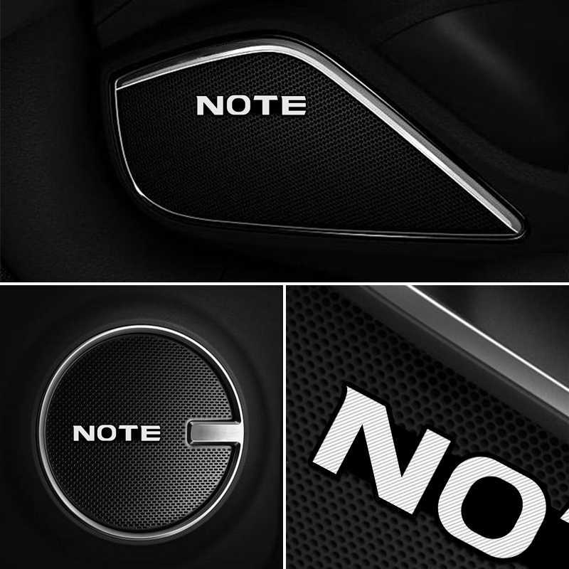4pcs car audio decorate 3D Aluminum Badge Emblem Sticker For Nissan NOTE E11 E12 Accessories Car Styling