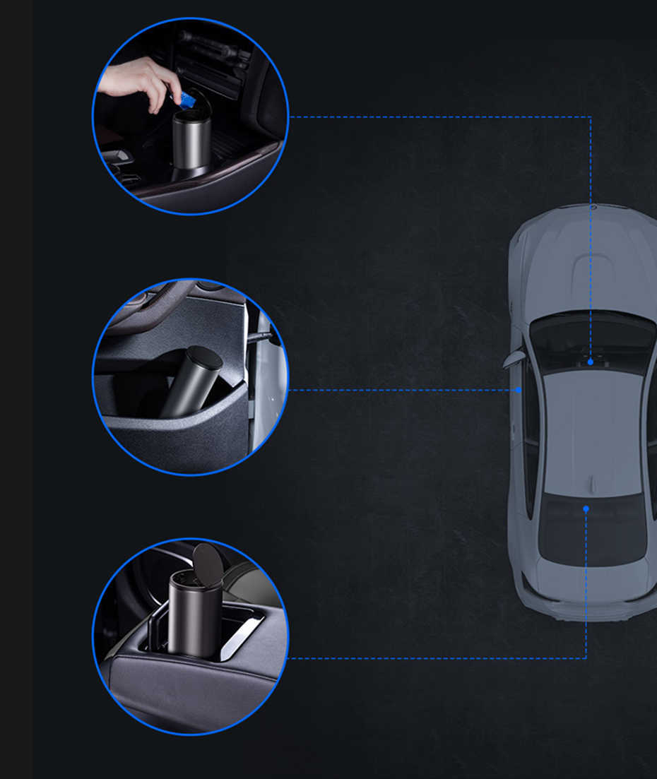 Trash Can Auto Organizer Storage Bag Ashtray For Hyundai Nline i30 Tucson Car Accessories