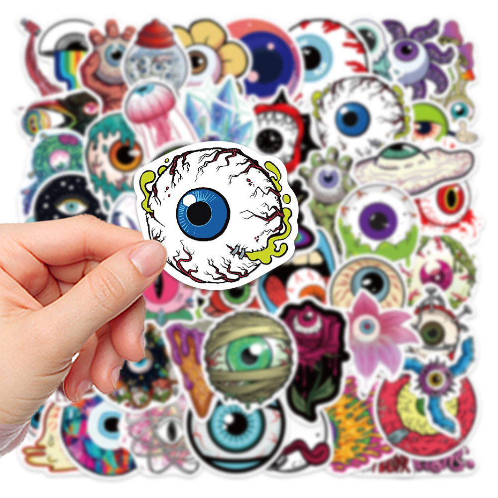 50PCS Graffiti Skateboard Stickers Eyeball Horror For Car Laptop Ipad Bicycle Motorcycle Helmet PS4 Phone Kids Toys DIY Decals Pvc Water Bottle Decor, Multi colors
50PCS Graffiti Skateboard Stickers Eyeball Horror For Car Laptop Ipad Bicycle Motorcycle Helmet PS4 Phone Kids Toys DIY Decals Pvc Water Bottle Decor, Multi colors