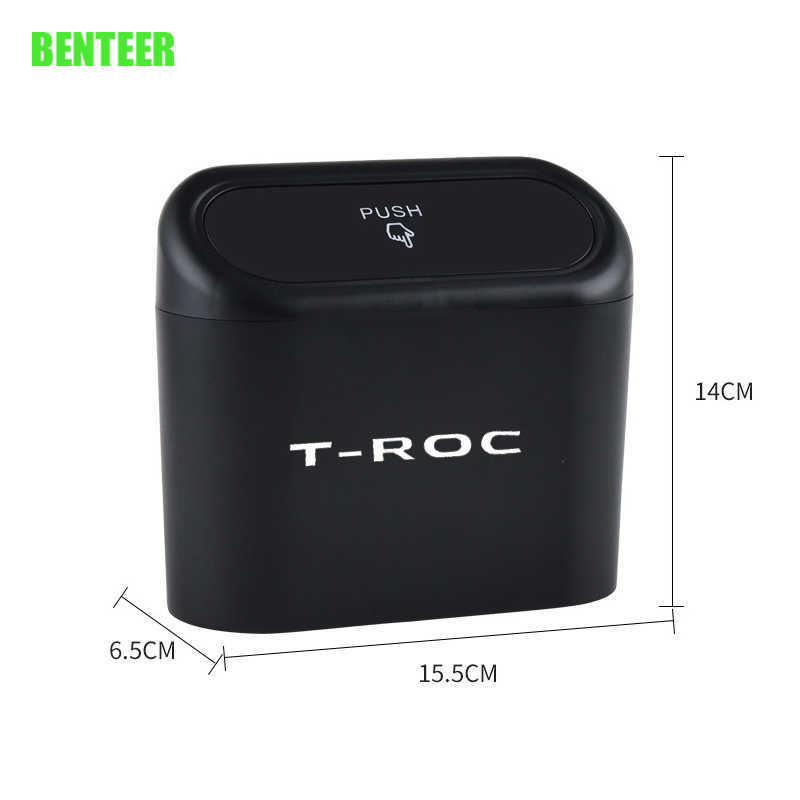 Plastic Car Storage Box Trash Can For TROC T-ROC Auto Accessories