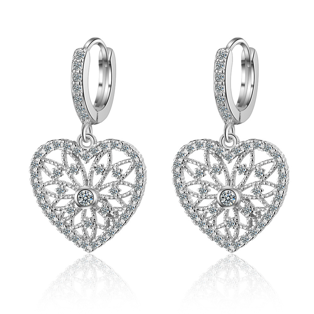 Ins Sparkling Dangle Earrings Vintage Jewelry 925 Sterling Silver Pave Round Cut White 5A Cubic Zircon Party Women Wedding Heart Drop Earring For Lover Gift
Ins Sparkling Dangle Earrings Vintage Jewelry 925 Sterling Silver Pave Round Cut White 5A Cubic Zircon Party Women Wedding Heart Drop Earring For Lover Gift