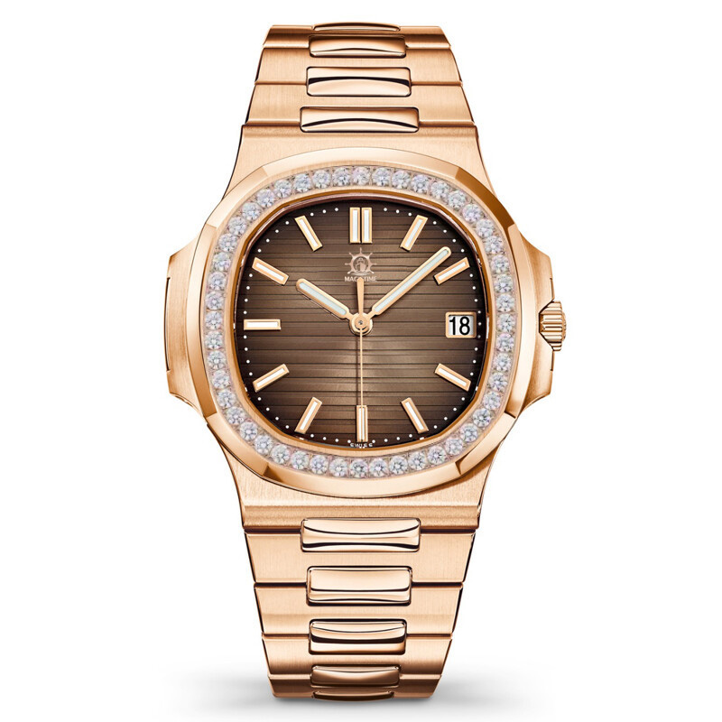 Designer sports men's automatic watch Classic square 40MM stainless steel super luminous depth waterproof