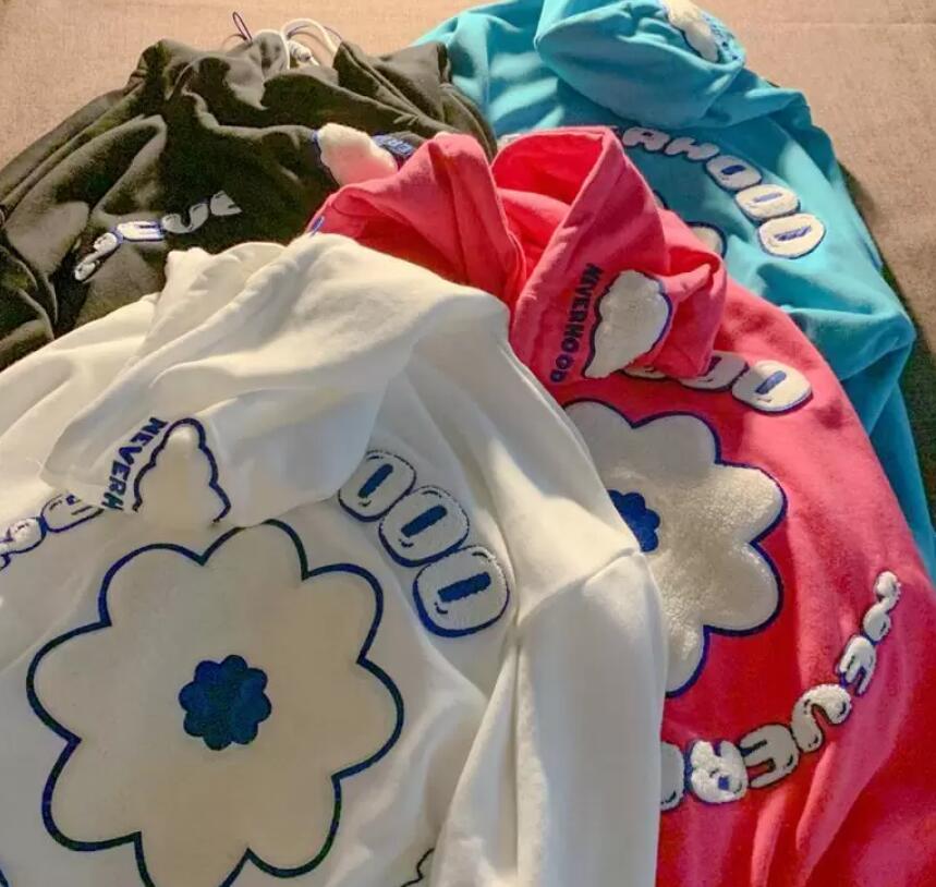 Women Hip Hop Streetwear Zip-up Hoodie Y2k Flowers Korean Version Sweatshirt Autumn Harajuku Kawaii Punk Top Outwear Jacket
