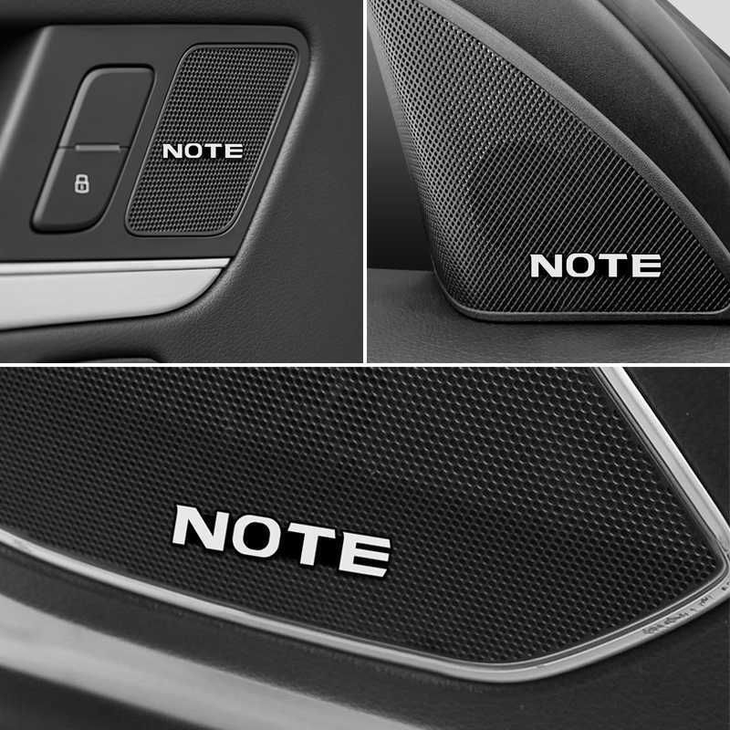 4pcs car audio decorate 3D Aluminum Badge Emblem Sticker For Nissan NOTE E11 E12 Accessories Car Styling