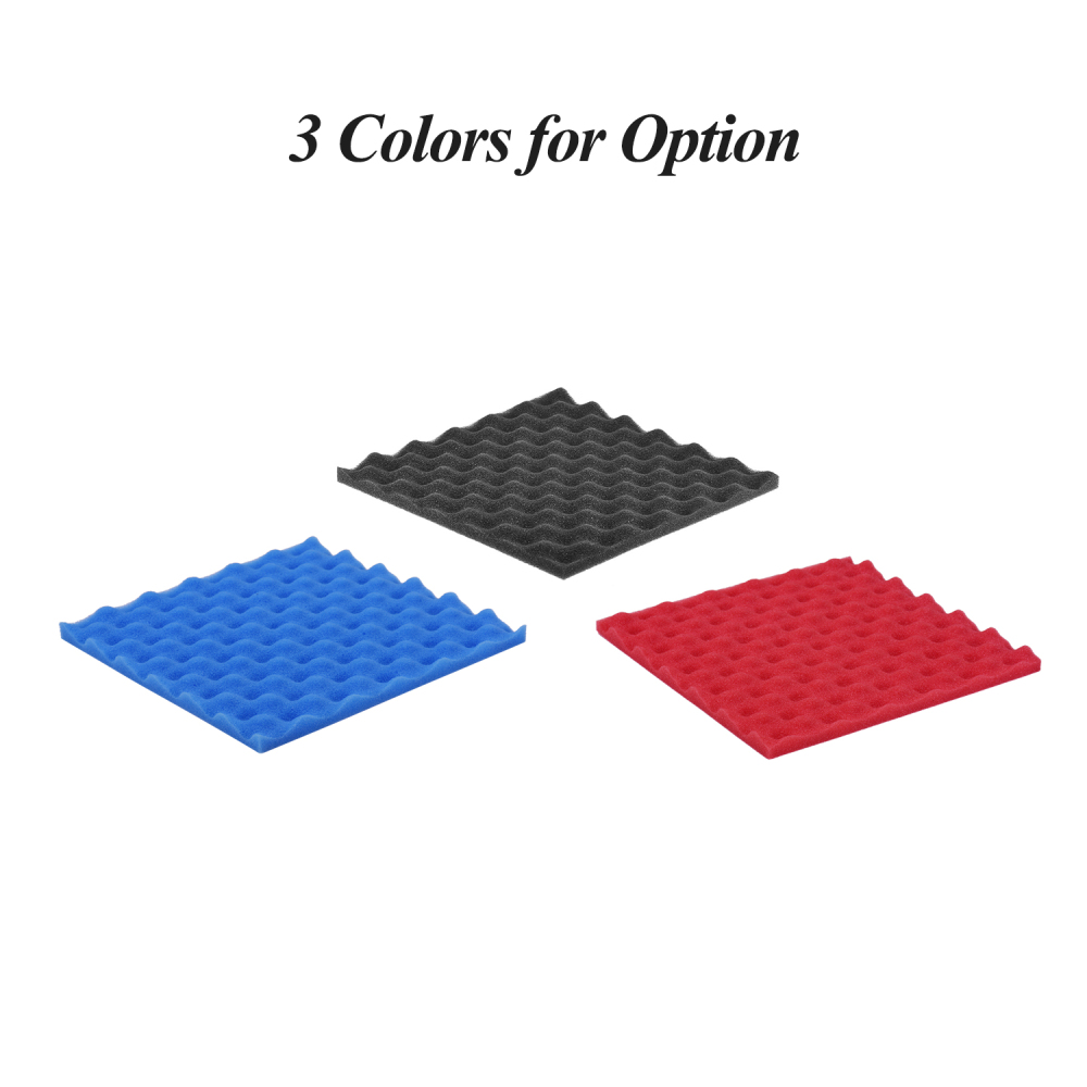 12pcs/set Soundproofing Foam Studio Acoustic Foams Panels Wedges 30x30cm Soundproof Absorption Treatment Panel for Offices Recording Studios